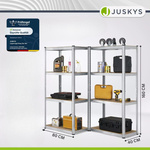 2x REGAŁ METALOWY MAGAZYNOWY 160x80x40CM 640KG PIWNICA WARSZTAT GARAŻ