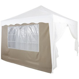 BEŻOWA ŚCIANKA Z 3 OKNAMI DO PAWILONU OGRODOWEGO