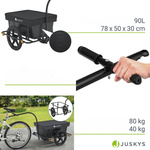 PRZYCZEPKA TRANSPORTOWA BAGAŻOWA ROWEROWA 90L DO ROWERU + PLANDEKA