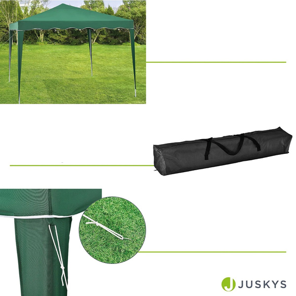 ZIELONY PAWILON OGRODOWY 3X3 m NAMIOT IMPREZOWY HANDLOWY EKSPRESOWY STELAŻ