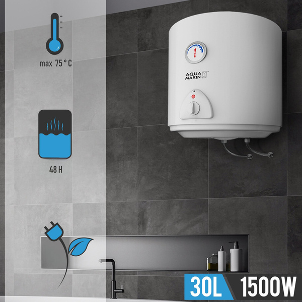 BOJLER 30L ELEKTRYCZNY PODGRZEWACZ WODY 1500W EMALIOWANY ZBIORNIK