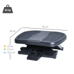 PODNÓŻEK BIUROWY Z REGULACJĄ WYSOKOŚCI ERGONOMICZNY ANTYPOŚLIZGOWY V2