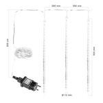BIAŁE LAMPKI SOPLE PADAJĄCY ŚNIEG 480 LED METEORYT 50 CM