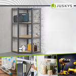 REGAŁ NAROŻNY METALOWY MAGAZYNOWY 160x75x40CM 320KG PIWNICA GARAŻ SZARY