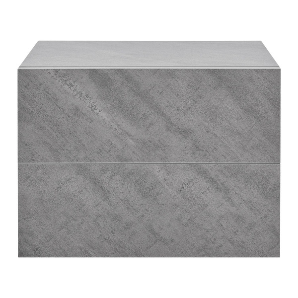 WISZĄCA SZAFKA NOCNA 2 SZUFLADY 40x29x30 CM SZARY DEKOR BETONU INDUSTRIALNA