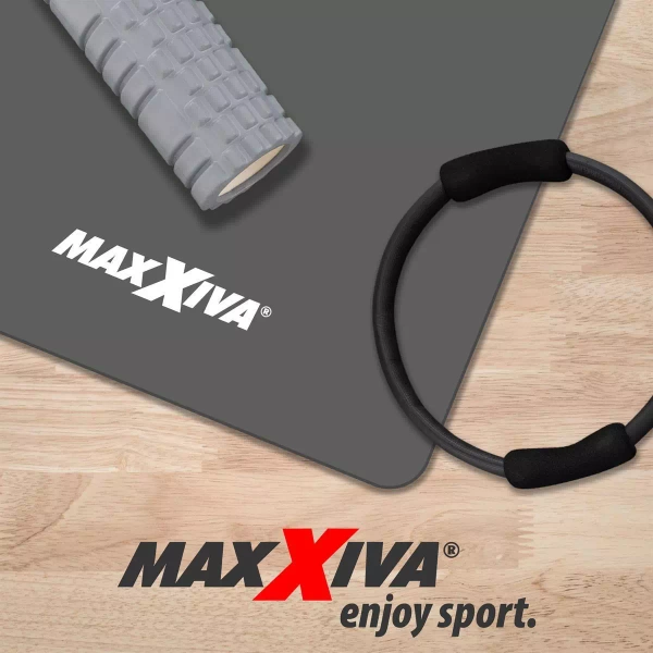 MAXXIVA SZARA MATA PIANKOWA 190x60x1,5cm DO ĆWICZEŃ / JOGI / FITNESS