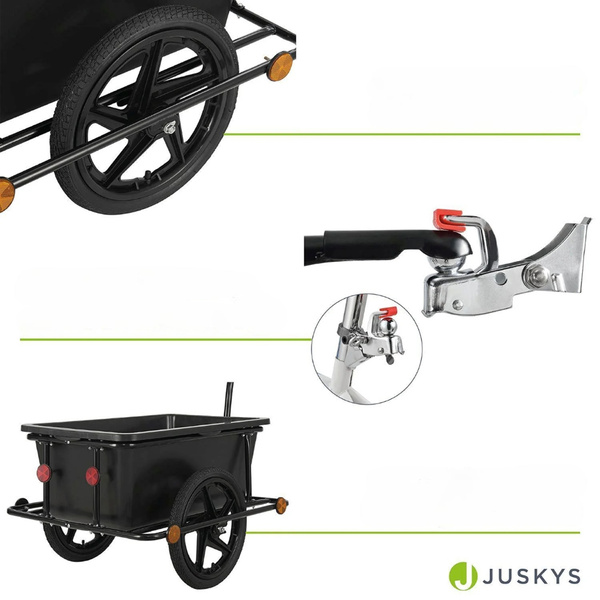 PRZYCZEPKA TRANSPORTOWA BAGAŻOWA ROWEROWA 90L DO ROWERU + PLANDEKA
