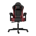 FOTEL GAMINGOWY BIUROWY KUBEŁKOWY GRACZA OBROTOWY HYPERSEAT CZARNY BORDOWY