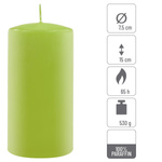 ŚWIECE STOŁOWE ZIELONE 4 SZT 15,5x7,5 CM ŚWIECZKI TRADYCYJNE KOLUMNOWE