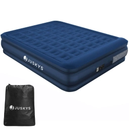 MATERAC SAMOPOMPUJĄCY DMUCHANY Z POMPKĄ MATA ŁÓŻKO 197x154x45 CM NIEBIESKI