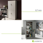 SZAFA METALOWA BIUROWA NA DOKUMENTY AKTA KLUCZ WARSZTATOWA DO GARAŻU SZARA