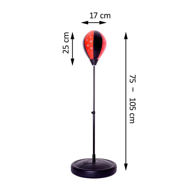 GRUSZKA TRENINGOWA BOKSERSKA WOREK ANTYSTRESOWY STOJĄCY 75-105 CM ZESTAW 