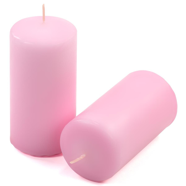 ŚWIECE STOŁOWE RÓŻOWE 24SZT 10x5CM DEKORACYJNE ŚWIECZKI WALCOWE TRADYCYJNE