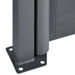 SZARA MARKIZA BOCZNA ROZSUWANA 500x200 CM WYSUWANA ROLETA OSŁONA TARASOWA