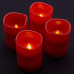 4x ŚWIECE LED Z PRAWDZIWEGO WOSKU ŚWIECZKI BEZ PŁOMIENIA NA BATERIE +PILOT