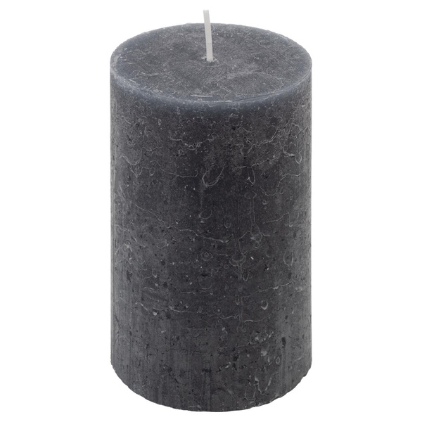 ŚWIECE STOŁOWE ANTRACYTOWE RUSTYKALNE 12 SZT 6,8x11,5 CM ŚWIECZKI KOLUMNOWE