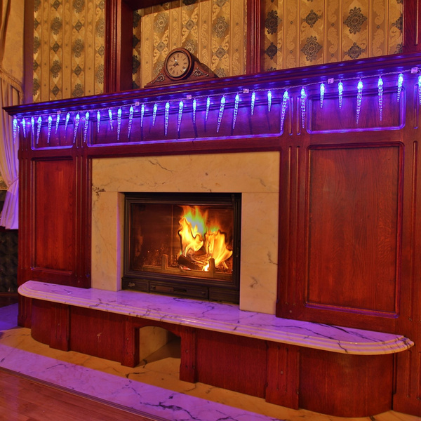 LAMPKI ŚWIĄTECZNE SOPLE 40 DIOD OZDOBA ŚWIĄTECZNA + PILOT