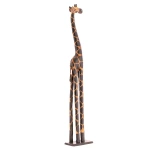 FIGURKA ŻYRAFY DREWNIANA 120 CM DEKORACJA W STYLU AFRYKAŃSKIM GHANA