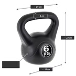 KETTLEBELL MAXXIVA 6 KG CZARNY OBCIĄŻENIE  HANTLA KOMPOZYTOWA KULA