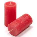 ŚWIECE STOŁOWE CZERWONE RUSTYKALNE 8 SZT 5x10 CM ŚWIECZKI WALCOWE KOLUMNOWE