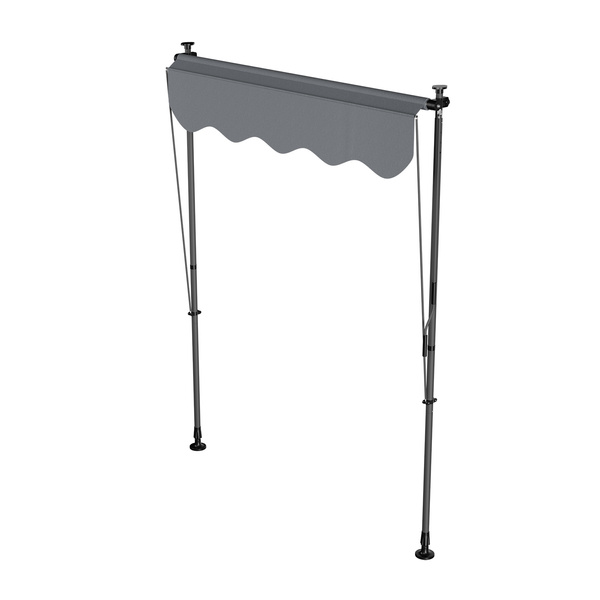 MARKIZA 150x120 CM ROZPOROWA BALKONOWA TELESKOPOWA TARASOWA ROLETA ANTRACYT