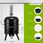 GRILL KOCIOŁEK MYŚLIWSKI EMALIOWANY PIECYK GARNEK  NA GULASZ 17L + 8L 