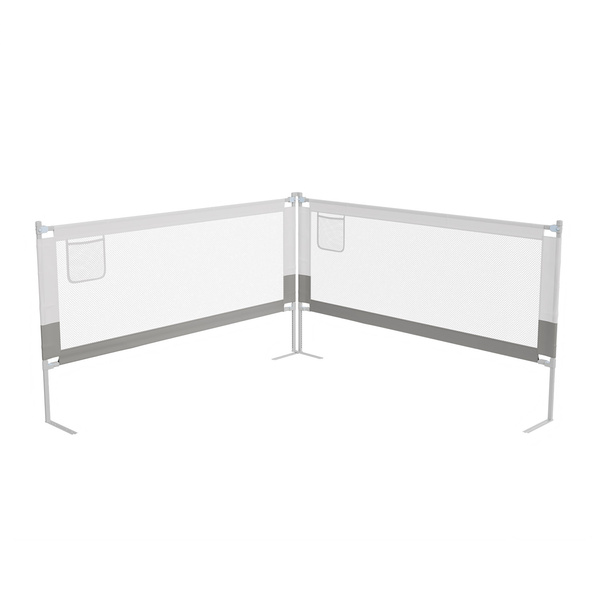 BARIERKA OCHRONNA DO ŁÓŻKA 200 CM OCHRONNA DLA DZIECKA REGULOWANA SZARA