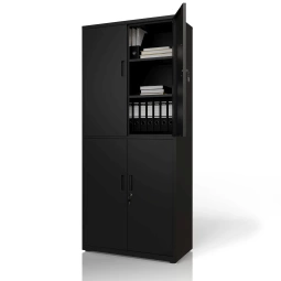 SZAFA METALOWA BIUROWA NA DOKUMENTY AKTA KLUCZ WARSZTATOWA DO GARAŻU CZARNA