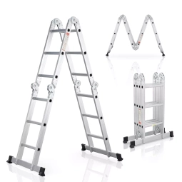 DRABINA ALUMINIOWA WIELOFUNKCYJNA 3,6M 12 STOPNI 150KG SKŁADANA