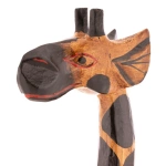 FIGURKA ŻYRAFY DREWNIANA 120 CM DEKORACJA W STYLU AFRYKAŃSKIM GHANA