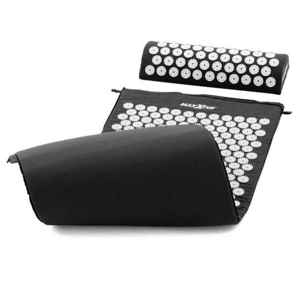 MAXXIVA CZARNA MATA DO AKUPRESURY 130x50 CM Z KOLCAMI NA BÓL PLECÓW