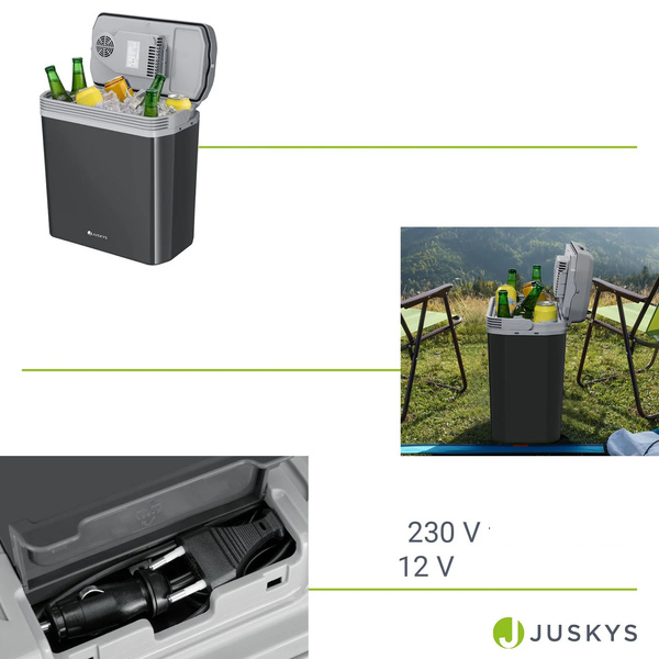 LODÓWKA TURYSTYCZNA 24L SAMOCHODOWA 12V ELEKTRYCZNA 230V PODGRZEWA CHŁODZI