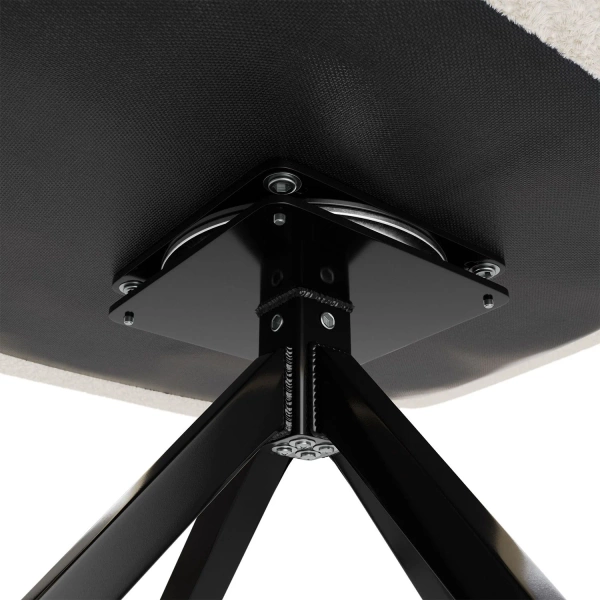 6x KRZESŁO TAPICEROWANE 360° DO SALONU JADALNI BEŻOWE ECRU KREMOWE BOUCLE