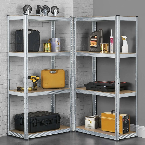 2x REGAŁ METALOWY MAGAZYNOWY 160x80x40CM 640KG PIWNICA WARSZTAT GARAŻ