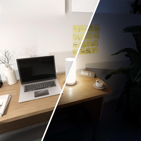 ZESTAW 2x LAMPKA NOCNA STOŁOWA LAMPA PROSTA STOJĄCA ZE ŚCIEMNIACZ DOTYKOWA