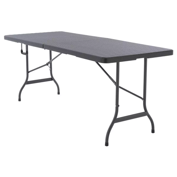 STÓŁ SKŁADANY CATERINGOWY BANKIETOWY 180CM XL CAMPINGOWY SZARY ANTRACYTOWY 