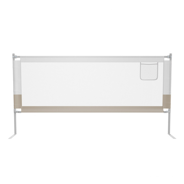 BARIERKA OCHRONNA DO ŁÓŻKA 200 CM OCHRONNA DLA DZIECKA REGULOWANA BEŻOWA