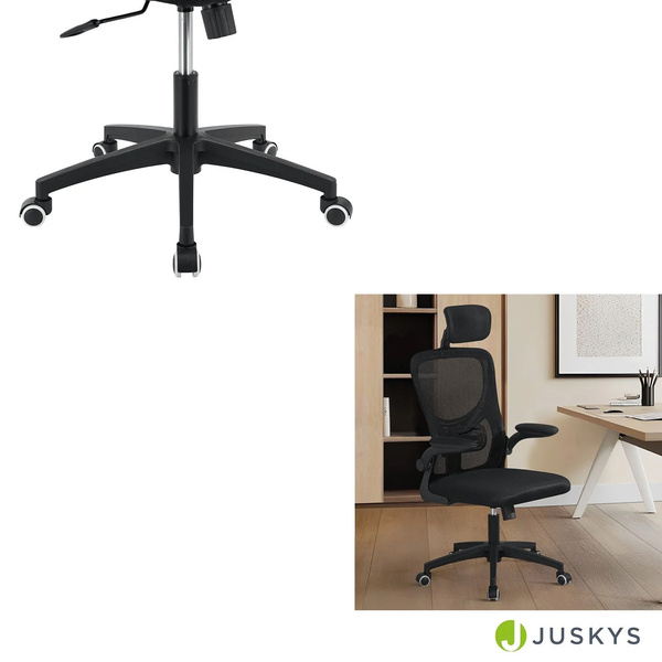 ERGONOMICZNY FOTEL BIUROWY GAMINGOWY OBROTOWY ODDYCHAJĄCY CZARNY