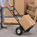 WÓZEK TRANSPORTOWY MAGAZYNOWY NA PRZEPROWADZKI SKŁADANY POMPOWANE KOŁA