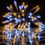 DWUKOLOROWE LAMPKI CHOINKOWE 400 LED OZDOBA ŚWIĄTECZNA ŁAŃCUCH ŚWIETLNY