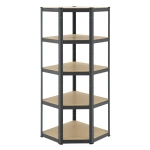 REGAŁ NAROŻNY MAGAZYNOWY METALOWY 180x70x70 CM 875KG PÓŁKI PIWNICA SZARY
