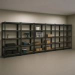 6x REGAŁ MAGAZYNOWY 180x90x40CM 5250KG SZARY METALOWY PÓŁKI GARAŻ PIWNICA