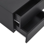 WISZĄCA SZAFKA NOCNA 2 SZUFLADY 40x29x30 CM CZARNY MAT NOWOCZESNA