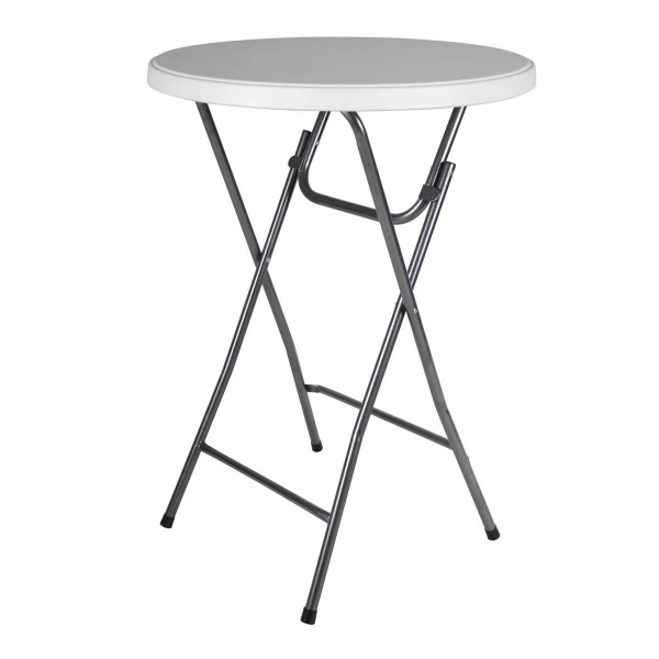 STÓŁ KOKTAJLOWY TARGOWY BANKIETOWY BISTRO SKŁADANY CZERWONY Ø80CM POKROWIEC