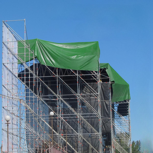 ZIELONA PLANDEKA 4x3 M 650G/M2 PRZEMYSŁOWA OCHRONNA Z OCZKAMI OKRYCIOWA