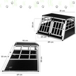 PODWÓJNY TRANSPORTER PSA  KOTA ZWIERZĄT ALU KOJEC