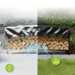 STOAJK REGAŁ NA DREWNO KOMINKOWE L DO PRZECHOWYWANIA NA TARAS + POKROWIEC