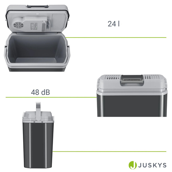 LODÓWKA TURYSTYCZNA 24L SAMOCHODOWA 12V ELEKTRYCZNA 230V PODGRZEWA CHŁODZI