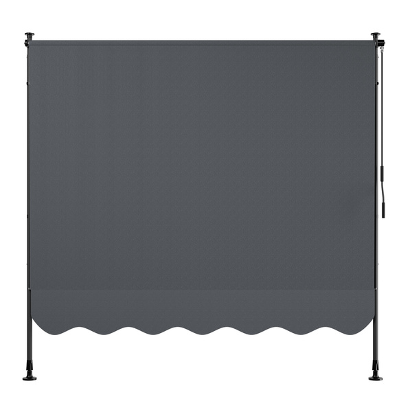 MARKIZA 200x120 CM ROZPOROWA BALKONOWA TELESKOPOWA TARASOWA ROLETA ANTRACYT