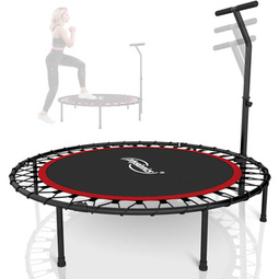 TRAMPOLINA 101 CM FITNESS Z UCHWYTEM T CZERWONA